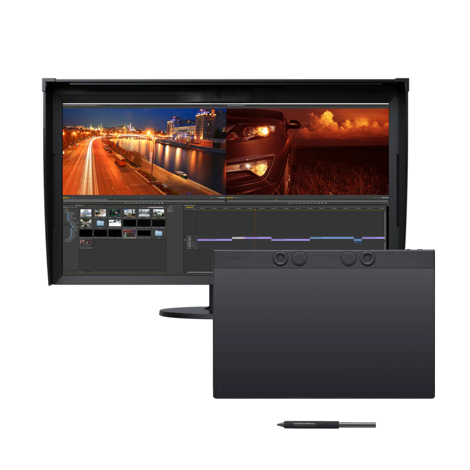 BUNDLE : Wacom Intuos Pro pen tablet Large + Ecran EIZO (au choix)