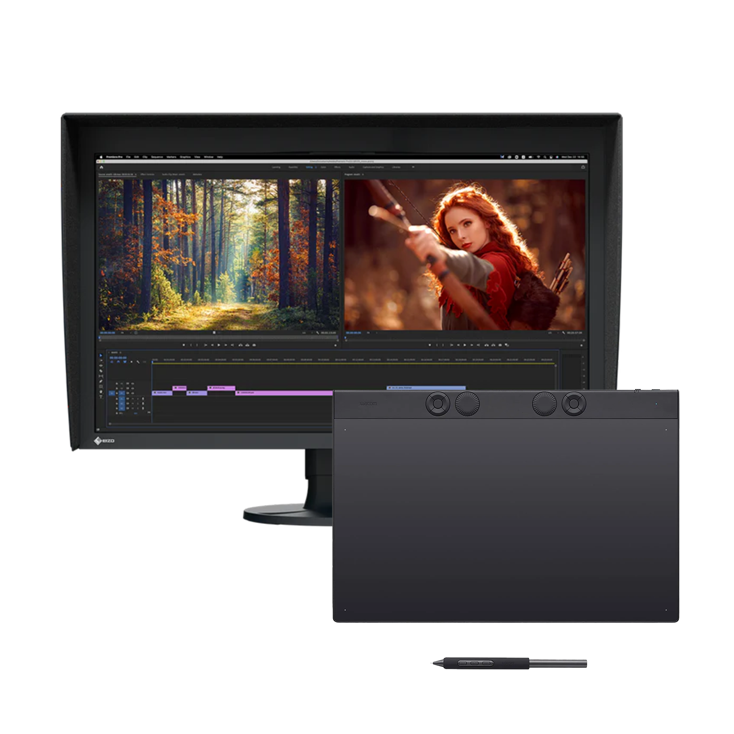 BUNDLE : Wacom Intuos Pro pen tablet Large + Ecran EIZO (au choix)